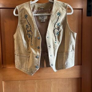 Tan western vest